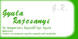 gyula rajcsanyi business card
